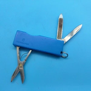 VICTORINOX Tomo Capri Blue Swiss Army Folding Knife Rare Discontinued Color - Picture 1 of 8
