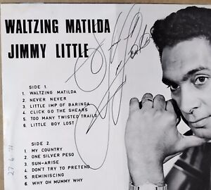 JIMMY LITTLE - WALTZING MATILDA 1971 HORIZON SH66-94060 AUS LP AUTOGRAPHED 