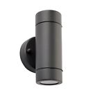 Saxby Palin 2lt Anthracite Grey IP44 Wall Up/Down Light 7W - 94792