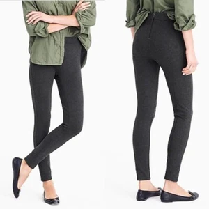 J.Crew Pixie Pant S Small Ponte Rear Zip Stretch Gray Legging Slim - Picture 1 of 5