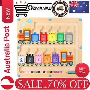 wakeInsa Magnetic Color and Number Maze,Montessori Toys for 3-6 Years Old Boys - Picture 1 of 8