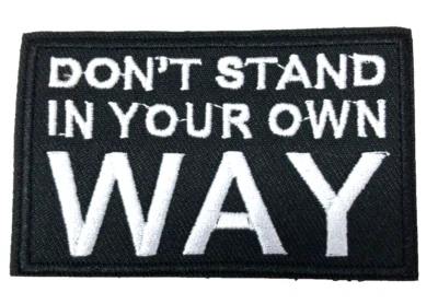Patch Sew On Take Off Embroidered Clothing Hats Jackets Coat  Sign Message A330 - Image 1 of 4