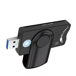 DOD/CAC/Citizen/Goverment ID USB Card Reader Bank/SIM Card Adapter For Windows C - Picture 1 of 10
