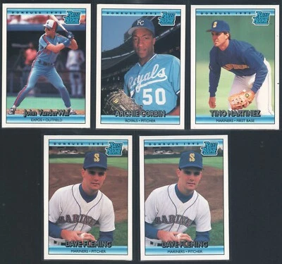 Rated Rookie Lot of 5 Cards & Top-Loaders 1992 Donruss Baseball with extras - Image 1 of 2