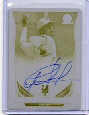 2014 Bowman Chrome Yellow Printing Plate Gabriel Ynoa Autograph Rookie1/1 Auto - Image 1 of 2