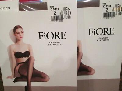 LOTE DE 2 PARES DE MEDIAS FIORE LILI CLÁSICAS 20 DENIER 5 TALLAS TOSTADAS PEQUEÑAS - XXL Foto 1 de 4