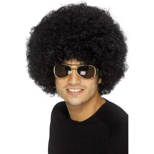 Black 70's Funky Afro Wig - Picture 1 of 1