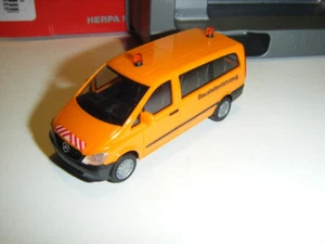 Herpa 092555 MB Vito Bus Kommunal Baustellenfahrzeug Straßenmeistere - Bild 1 von 7