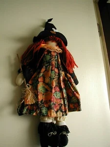 NEW DELTON HANGING FRIENDLY WITCH DOLL 24" DOOR DECORATION - Picture 1 of 11