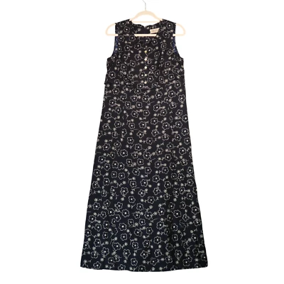 Kathie Lee Maxi Dress Womens 16 Blue Floral Slinky - Image 1 of 4