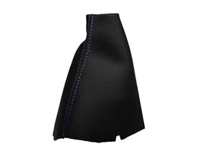 RENAULT TRAFIC II (01-14) Cuffia Leva Cambio 100% Vera Pelle - Cuciture Azzurro - Foto 1 di 1