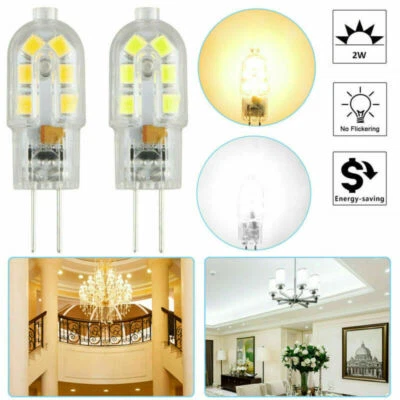 EUA 10/20PCS G4 Bi-Pin 2835SMD LED cápsula lâmpada RV barco lâmpada de cristal DC 12V - Imagem 1 de 4