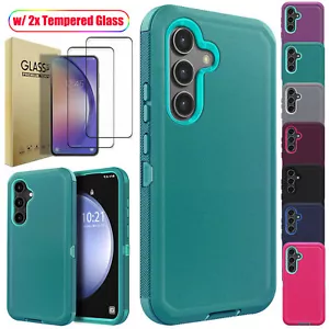 Für Samsung Galaxy S23 FE Robuste Handyhülle Stoßfest Cover Hartglas - Bild 1 von 81