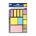 Folder Pack of Neon Memo Stickers - Notes Sticky Adhesive Bright Reminder Pad