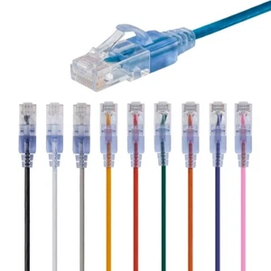 10x 25FT CAT6A RJ45 Ethernet Network Patch Cable Copper 10G Slim 30AWG 10-Color - Picture 1 of 5