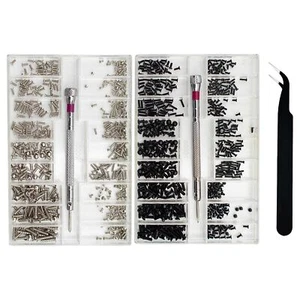 Lot de 1000 petites vis M1.2 M1.4 M2 Mini vis pour lunettes petites vis avec ... - Afbeelding 1 van 7
