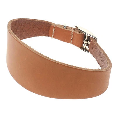 100% Real Leather Whippet Tan Hide Adjustable Dog Collar Handmade In England - Image 1 of 4