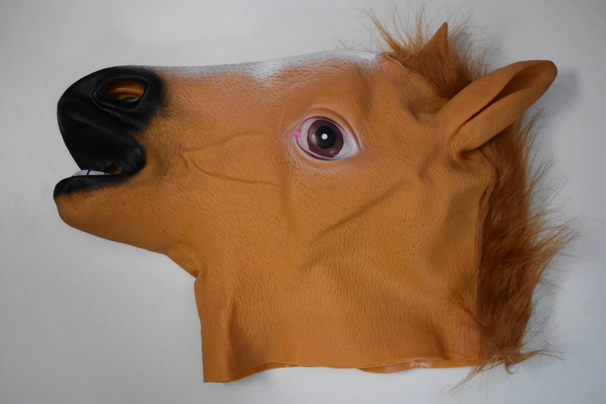 Smiffys Pferdemaske – Braun, Latex Mit Fell, Vollständige Kopfabdeckung