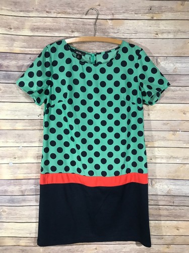 Abito Alyx taglia: 12 a pois verde navy rosso manica corta mod