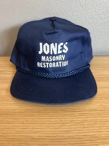 Jones Masonry Restoration Rope Trucker Hat Cap Snapback Local Company - Picture 1 of 6