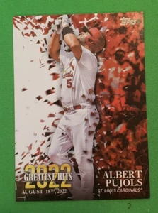 2023 Topps Series 1 ALBERT PUJOLS **2022 GREATEST HITS** #22GH-17 Cardinals - Foto 1 di 2