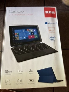 Cambio 2-in-1 Notebook/Tablet BLUE 10inch 32GB 2GB memory Windows 10 - Picture 1 of 7