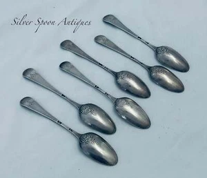 Set of 6 fancy back silver teaspoons, London, Elizabeth Tookey, c.1760s - Picture 1 of 4