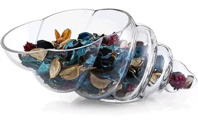 Jarrón grande con carcasa de vidrio soporte para popurrí concha marina de 14 pulgadas - 14" Foto 1 de 4