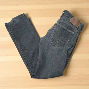 Pantalones de mezclilla Levis 514 para hombre talla 30x30 gris desteñido lavado oscuro pierna recta calce ajustado (30x30) - Imagen 1 de 8
