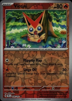 Victini Reverse Holo Common SV05: Temporal Forces 030/162 NM - Image 1 of 2