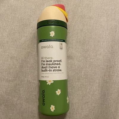Owala "Darling Daisy" NEW 24oz Free Sip Limited Edition Green Pink Spring Flower - Image 1 of 4
