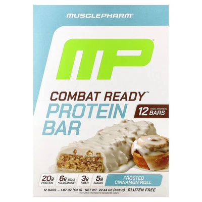 Barra de proteína Combat Ready™, rollo de canela esmerilada, 12 barras, 1,87 oz (53 g) cada una Foto 1 de 3