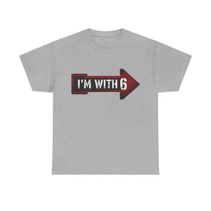 Viral 67 Trend Shirt - "I'm With 6" Distressed Arrow lustiges Bestie T-Shirt - Bild 1 von 22