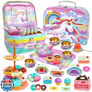SMILESSKIDDO 46pcs Tea Party Set for Little Girls - Princess Tea Party Set,Ki - Picture 1 of 5