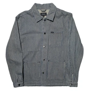 Brixton Chore Jacke Herren M Hickory Streifen Workwear 100% Baumwolle Utility Mantel - Bild 1 von 10