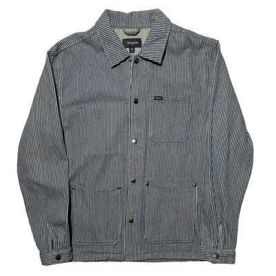Brixton Chore Jacket Mens M Hickory Stripe Workwear 100% Cotton Utility Coat - Image 1 of 4