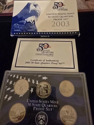 2003 Unted States 50 State Quarters Proof Set W/ COA - Image 1 of 2