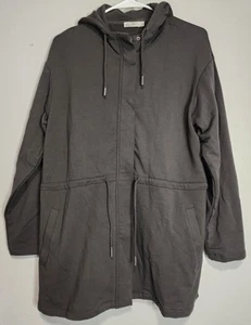 Barefoot Dreams Malibu Collection Brushed Luxe Lounge Parka Carbon Women Sweater - Picture 1 of 9