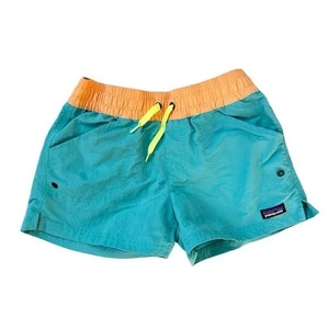 Patagonia Kids' Costa Rica Baggies Shorts 3in Teal/Tangerine M - Picture 1 of 4