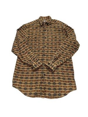 VTG Woven Men’s M Southwestern The Territory Ahead Shirt Thrashed Hippie Boho - Image 1 of 4