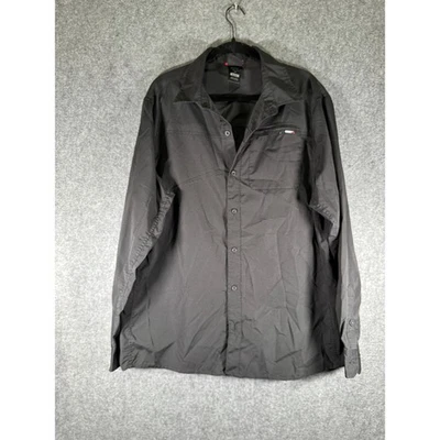 Camisa Gerry Para Hombres XL Abotonada Manga Larga Negra Viaje al Aire Libre Senderismo Informal Foto 1 de 4