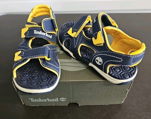 Timberland Adventure Seeker sandalo sportivo outdoor ragazzo taglia 13 blu navy giallo