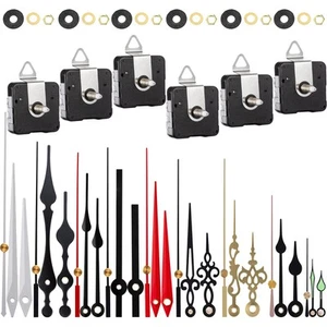6 Pieces Clock Mechanism Kit with 9 Pack Clock Hands Silent Sweep Clock Motor K - Picture 1 of 7