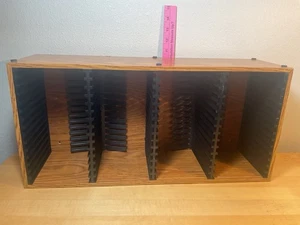 Estante organizador de almacenamiento de madera vintage de 60 CD - Imagen 1 de 10