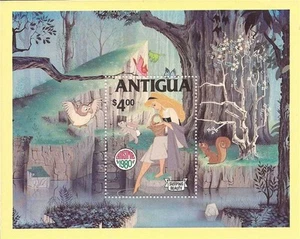 Antigua - La Bella Durmiente Disney 1980 - Hoja de recuerdo - 1N-011 - Imagen 1 de 1