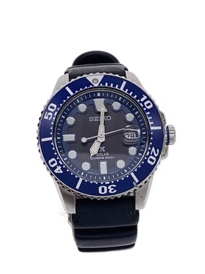 SEIKO Solar Watch Analog Rubber BLK BLK V157 0BT0 - Image 1 of 4