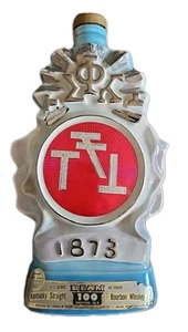 Rare 1973 Jim Beam Bourbon Decanter Phi Sigma Kappa 100th Anniversary 1873-1973 - Picture 1 of 6