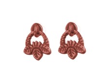 Bambole Casa Antico Rame Foglia Maniglie Del Cassetto Goccia Miniatura Accessori