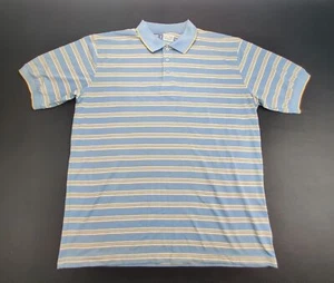 Camisa polo de manga corta a rayas azul/blanco/amarillo XL de PGA Tour Performance para hombre  - Imagen 1 de 8