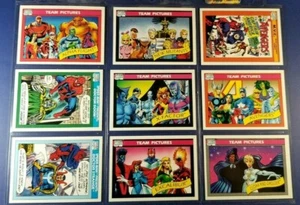 NUEVE EQUIPOS LIMPIOS Marvel Impel 1990 Avengers 136 138 141 142 143 144 148 150 158 - Imagen 1 de 9
